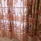 Floral Tulle Voile Window Screening Shading Window Curtain (Coffee)