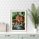 River House Full Round Drill Mosaic Art Picture Rhinestone 5D Diamond Paintin