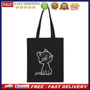 Cute Print Women Canvas Shoulder Bag Girls Zipper Shop Casual Handbag/Cat