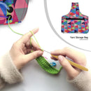 Prosperveil storage bag for knitting yarn, wool holder, needles, organizer, A