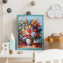 Flower Oil Paint By Numbers Kits DIY Canvas Wall Art Picture Craft Home Decor