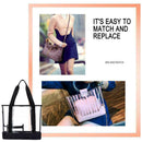 Women Transparent Tote PVC Bag Shopping Travel Waterproof Casual H5V8 Lady U9P6