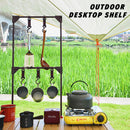Outdoor Tabletop Shelves - Table Mounted Shelf Hanging Storage Rack with 3 Hook