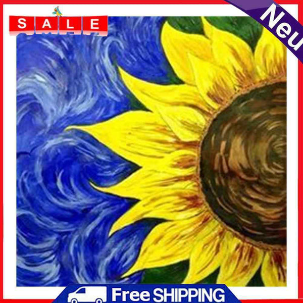 Canvas Paint By Numbers Sunflower Oil Hand Painted Drawing Kit Home Decorations