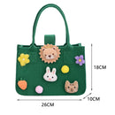 Kids Felt Handbag Totes Cute Cartoon Children Fabric Top-Handle Shoulder Bags