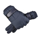 1 Pair Fleece Outdoor Cycling Gloves Touch Screen Waterproof Gloves (Blue)