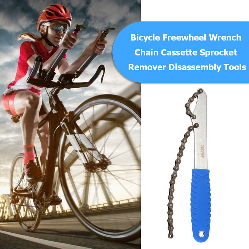 TOOPRE Bike Freewheel Wrench with Chain Whip Cassette Sprocket Spanner Newly