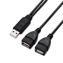 Computer Supplies Cable Adapter Y Splitter USB 2.0 Hub Male To Dual Female