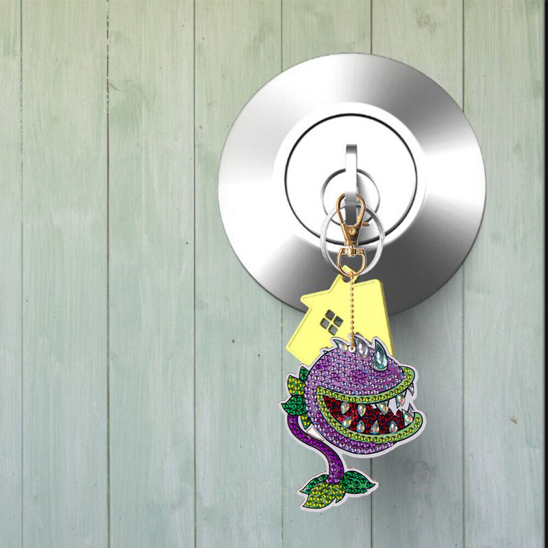 Cartoon Diamond Painting Keychain DIY Luminous Key Ring Pendant (DSK042) Newly