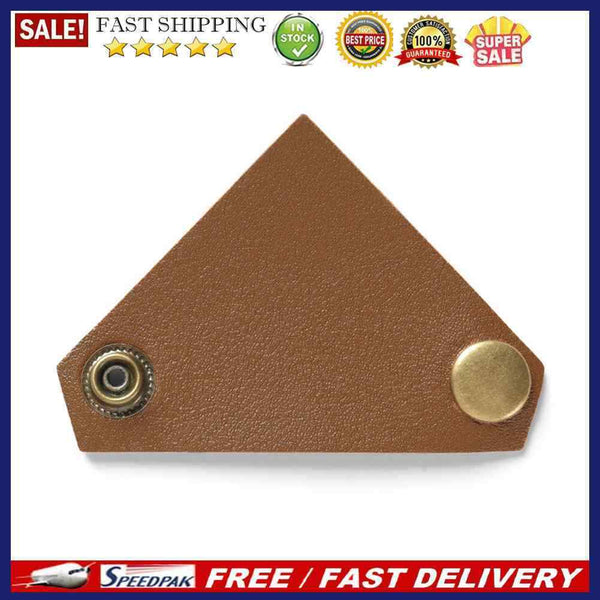 Leather Camping Bowl Gloves Triangular Buckle Handle Cover Cup Holder Sleeve