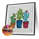 5D Special Shaped Crystal Cactus Full Drill Diamond Painting