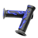 2pcs Blue Flame Soft TPR Universal Motorcycle Bicycle Handlebar Grips Hand