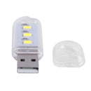 Mini Portable USB Book Light Bright Reading Lamp for PC Laptop (White 3LED)