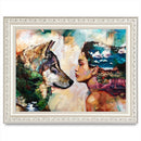 Wolf Girl 5D Diamond Painting Embroidery DIY Cross Stitch Home Decor Gifts?