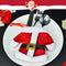 1pcs Handmade Christmas Santa Dresses and Pants Cutlery Cutlery Holder Tas