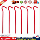 6pcs Tent Nails 18cm Aluminium Stake Pegs Camping Fixed Ground Nail (Red) Newly
