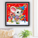 5D DIY Diamond Painting Christmas Mouse Kits Full Round Drill Wall Decor Craft