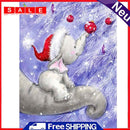 5D DIY Diamond Painting Elephant Full Drill Rhinestone Mosaic Art Picture Kit