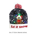 Glowing Knitted Christmas Hat Lights Knitted Santa Claus Decoration for Kids