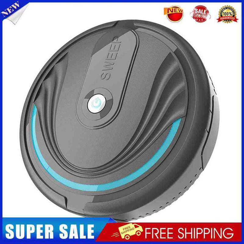 5pcs Smart Floor Sweeping Robot Auto Vacuum Cleaner (Black Gray)