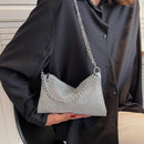 Fashion Rhinestone Messenger Bag Shiny Chain Ladies Envelope Crossbody Handbags