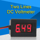 0.36inch LED Digital Voltmeter DC 4.5-30V Two Line Volt Meter(Red)