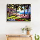 5D Full Square Drill Diamond Painting DIY Beach Coconut for Christmas Needlew