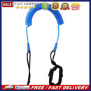 10ft Coiled SUP Leash Stand Up Paddle Board Surfboard Leash Leg Rope (Blue)