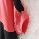 Fashion Casual Women Summer T-shirts Bat Sleeves Loose Tops (Black)(L)