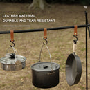 Outdoor PU Leather Hook Camping Tripod Clothes Keychain Hanger Hook (2pcs) Newly
