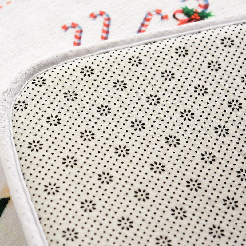 Anti-slip Floor Carpet Flannel Door Mat Xmas Home Party Decor (Snow Scene)