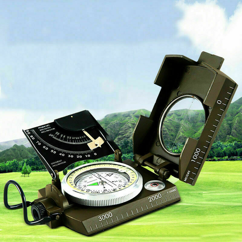 fessional Military Army Metal Sighting CompassClinometer K3D2 N4O8
