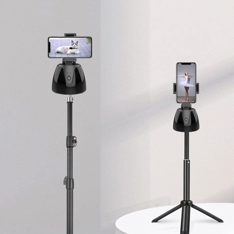 Vlog Tripod Head Phone Holder Selfie Stick Auto Smart Shooting Face Tracking