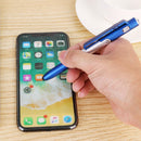 Multifunction Ballpoint Pen Folding LED Light Mobile Phone Stand Pen (Blue Newly