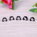 10pcs Bike Bicycle C-Clips Buckle Hose Brake Gear Cable Housing Guide(Black