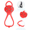 5 Teeth Spikes Crampons,Ice Cleats Traction Non Slip Footwear for Hiking Walk