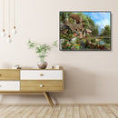 Painting By Numbers DIY Country Villa Hand Painted Canvas Oil Art Picture Kit