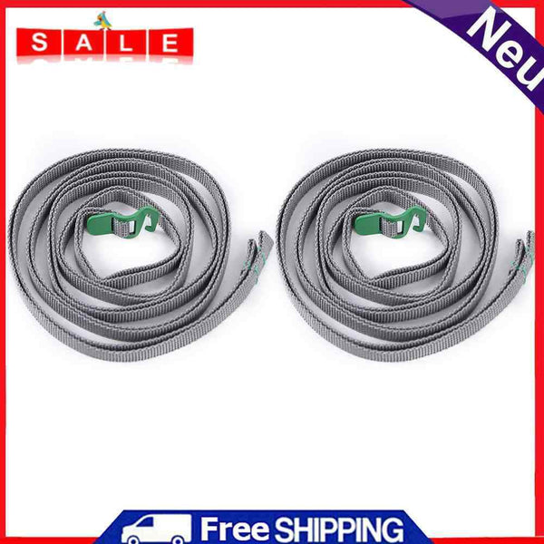 2pcs Cargo Tie Down Lash Belt with Buckle Travel Kit Luggage Strap (Green)