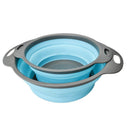Round Folding Drain Basket Vegetable Fruits Storage Filter Basket (Both S L