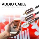 3.5mm Jack to 2 RCA AUX Audio Cable 1/8 Male to 2RCA Male Splitter (1m) Newly