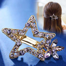 Fashion Rhinestone Flower Hair Clip Elegant Star Barrette Women Sweet Headwear