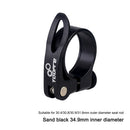 Bike Seat Tube Clip Quick Release MTB Bicycle Seatpost Clamp (Black 34.9mm)