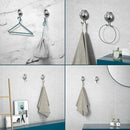 Without Punching Chrome-Plated Bathroom Shower Organization Suction Cup Hooks