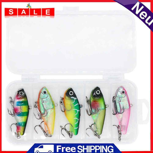 xintiandi Senuelas 5 Pcs Vib Lead Soft Fishing Lures 4.8cm 15G Artificial Bait with W