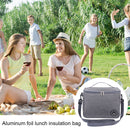 Portable Lunch Insulation Bag Waterproof Food Ice Pack Thermal Bags (Gray) Newly