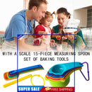 Plastic Measuring Cups and Spoons Set Baking Utensils Cooking Measuring Tools