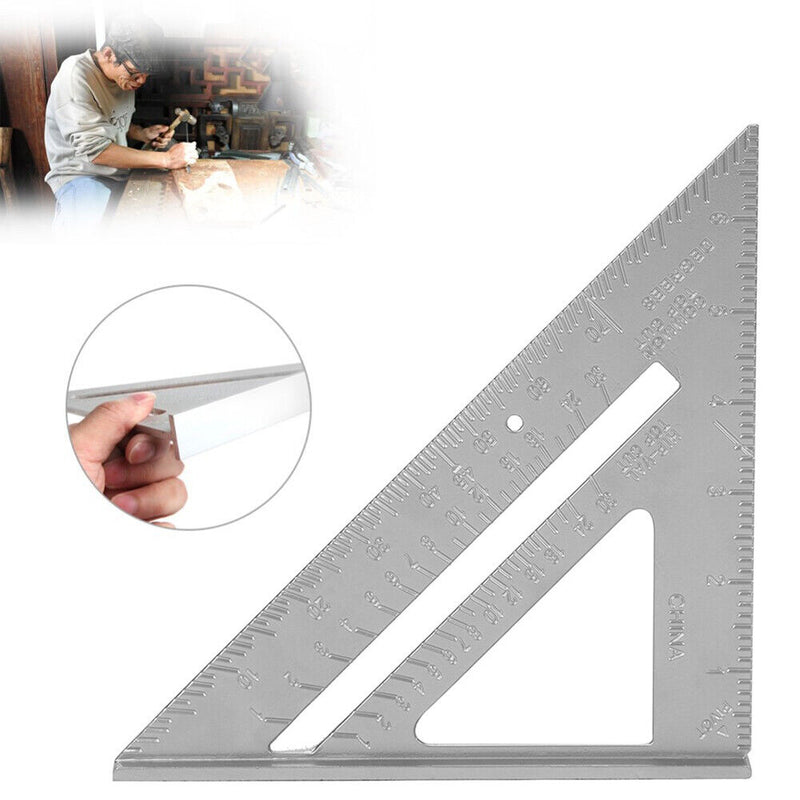 7 inch Metric Triangle Angle Ruler Woodworking Speed Square Protractor Set Newly