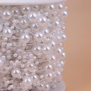 10 Meters Fishing Line Artificial Pearls Beads Chain Garland White Newly