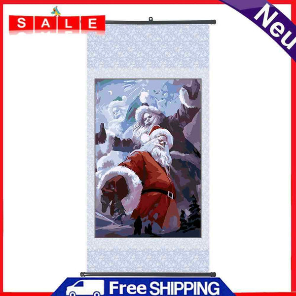 Framed Oil Paint By Numbers DIY Santa Picture Craft for Home Living Room Decor