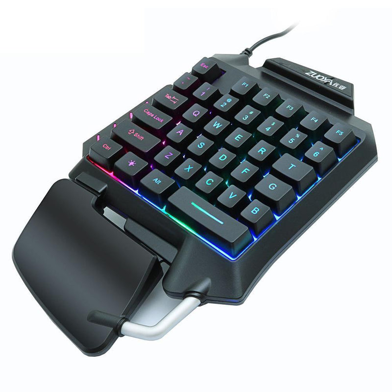 ZUOYA 35 Keys One-handed Gaming Membrane keyboard Ergonomic Keypad for PC
